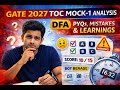 GATE 2027 TOC Mock-1 Analysis | DFA PYQs, Mistakes &amp; Learnings