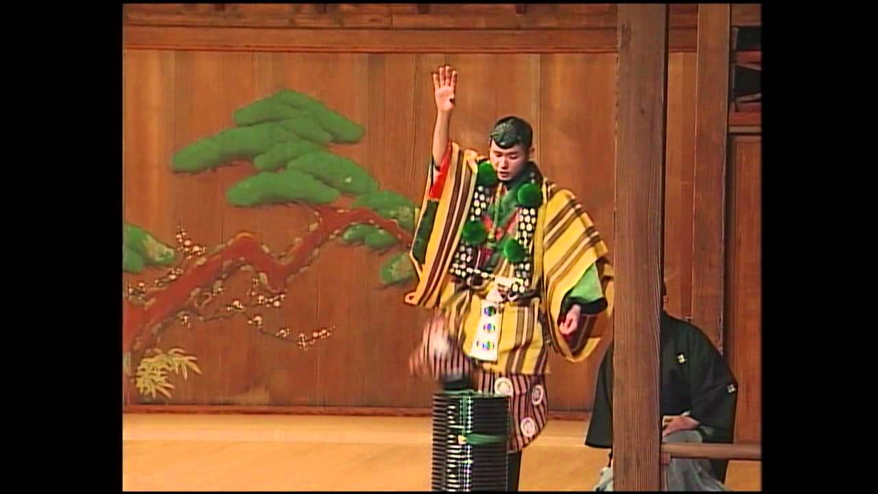 茂山千五郎家 お豆腐狂言 柿山伏 其の一 - YouTube