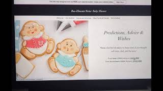 Navigating the Twins Baby Shower Website! screenshot 2