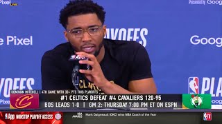 Donovan Mitchell Postgame Interview Reacts Cavaliers Fall To Celtics 120-95 In Game 1 Of East Semis