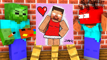 DRAWING A WOMAN Challenge - Minecraft Animation