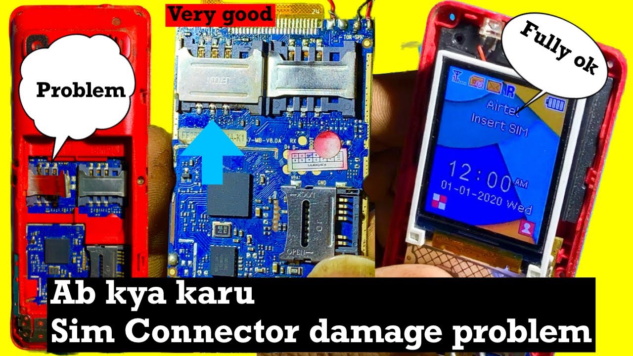 Mobile Sim Connector damage problem mobile sim connector problem replacement