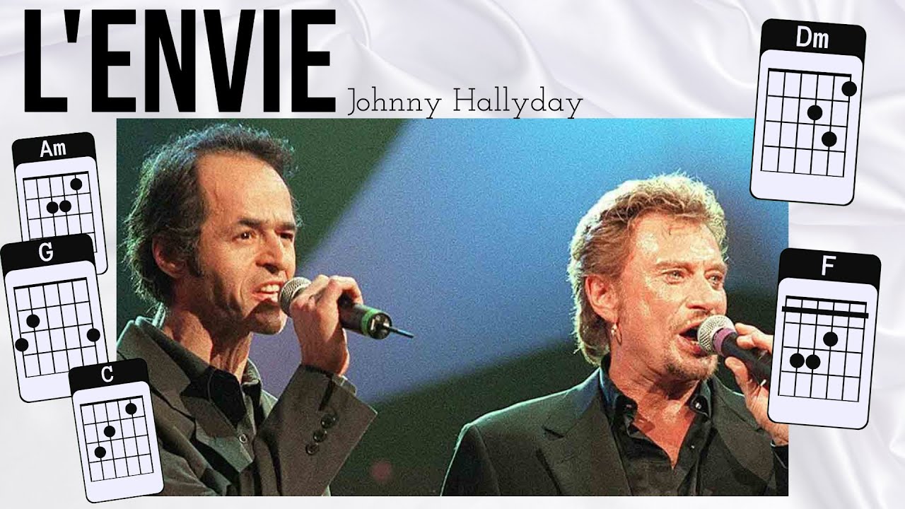 L'envie - Johnny Hallyday - Cover Guitare avec accords - YouTube