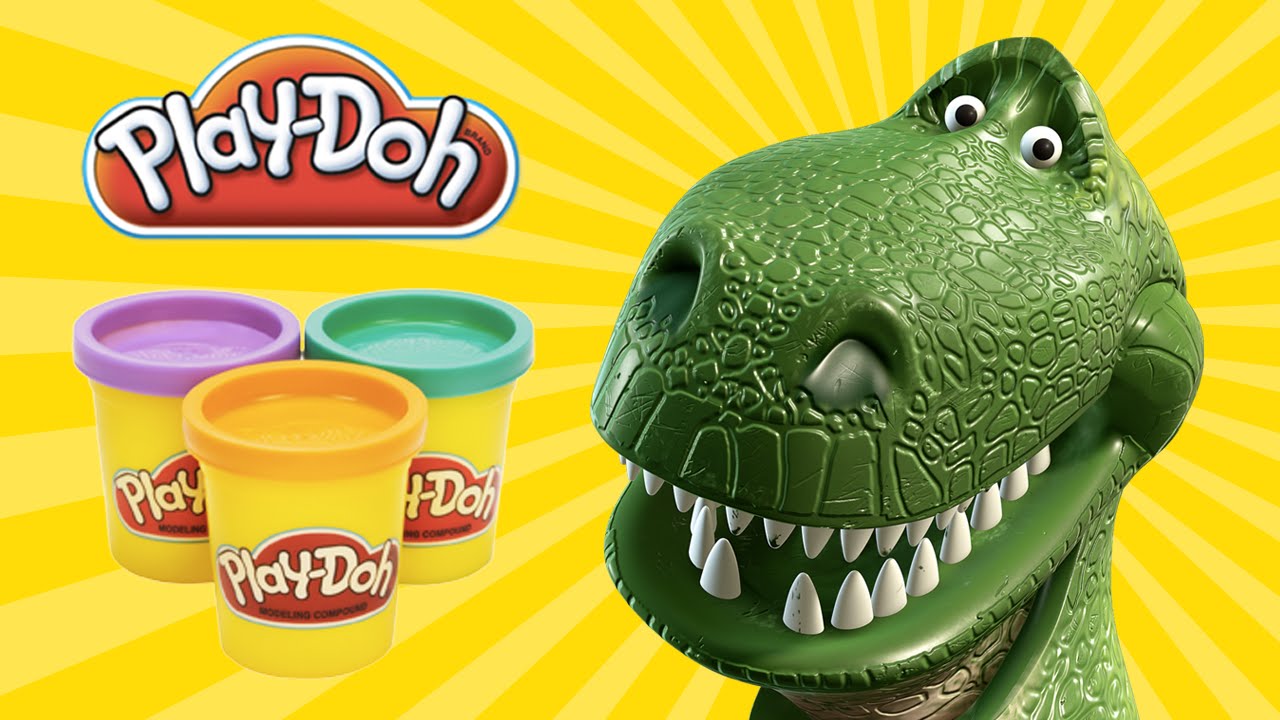 Play Doh Dinosaur TRex PlayDoh Jungle Pets Animal Volcano Monkey Play