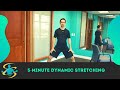 Follow along 5minute beginner dynamic stretching routine quick  simple
