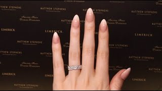 #68695 | T1.20ct | Marquise & Round Brilliant Two Row Diamond Eternity Ring | Set in Platinum