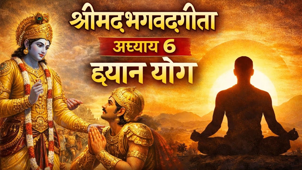 श्रीमद्भगवद्गीता अध्याय 6 | ध्यान योग | मन पर नियंत्रण का रहस्य | Bhagwat Geeta Adhyay 6 Hindi