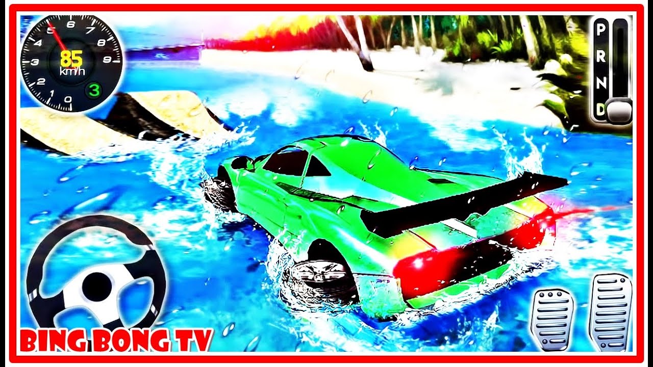 Floating Water Car Race Simulator - Surfer Beach Drive - Best Android GamePlay - Video Game