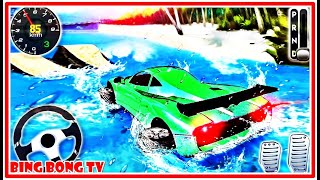 Floating Water Car Race Simulator - Surfer Beach Drive - Best Android GamePlay - Video Game screenshot 2