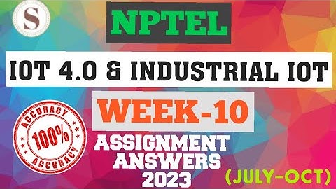 Introduction To Industry 4.0 And Industrial Internet Of Things || NPTEL week 10 answers #nptel #iot