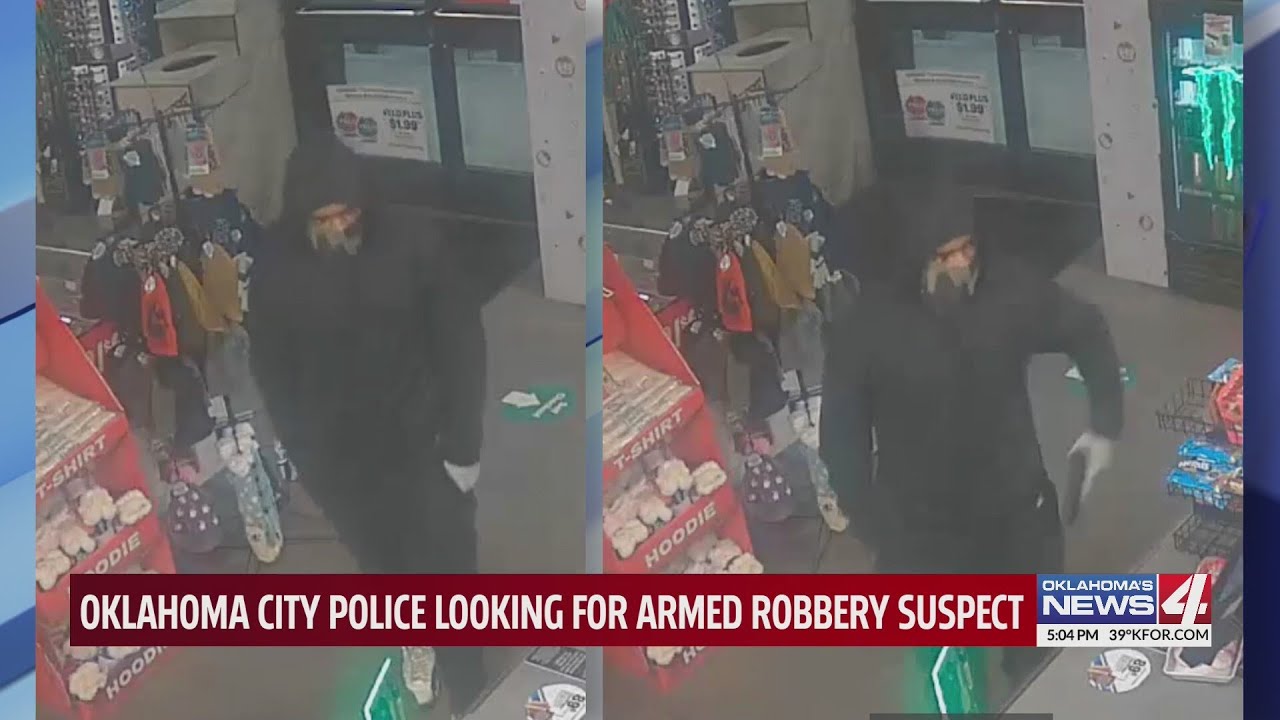 Oklahoma City police looking for armed robbery suspect - YouTube