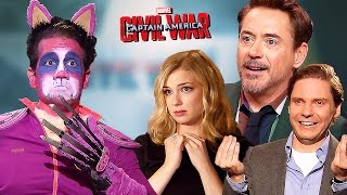 Fun with Robert Downey Jr. , Daniel Brühl, Paul Bettany, CIVIL WAR vs Purple Grumpy Cat |