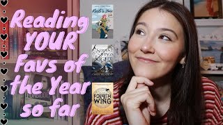 Reading YOUR Favs of the Year So Far // romance reading vlog