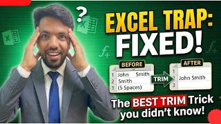TRIM Function in Excel | Solve Extra Spaces Instantly | Excel Tricks for Data Analysts | Hindi/Urdu