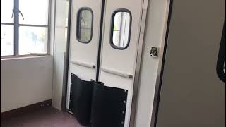 Double active impact swinging traffic doors made from ABS plastic