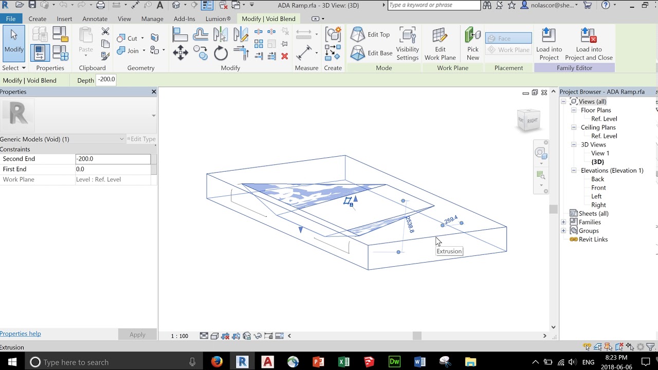 3 Adding an ADA Ramp to the sidewalk in Revit YouTube