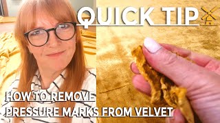 How To Remove Pressure Marks and Creases From Velvet