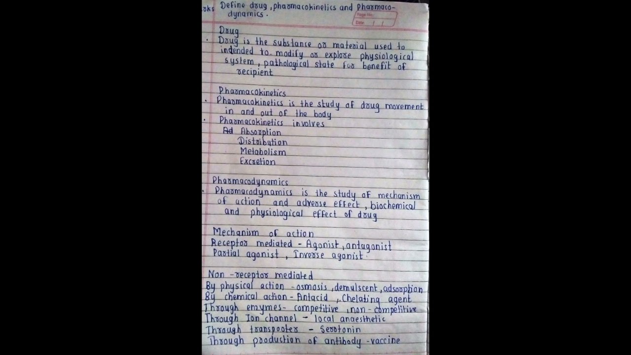 Define drug,pharmacokinetics & pharmacodynamics #shortvideo