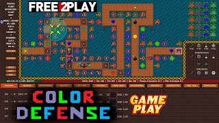 Color Defense ★ Gameplay ★ PC Steam [ Free to Play ] Tower Defense Clicker Game 2020 ★ HD 1080p60FPS screenshot 4