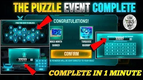 How to complete Moco Rebirth The Puzzle event in 1 minute | Garena free fire