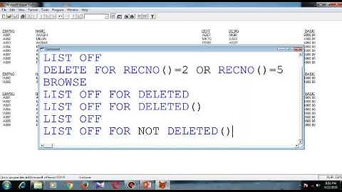 Delete Records ,  Recall Record