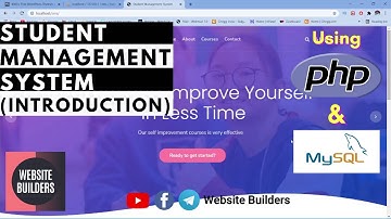 Creating Website for Student Management System using Php and MySql for Beginners in Hindi | Part-1