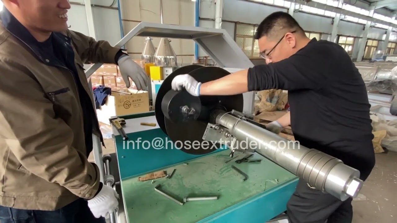 102mm diameter steel wire feeding and adjustment PVC steel wire hose extrusion line