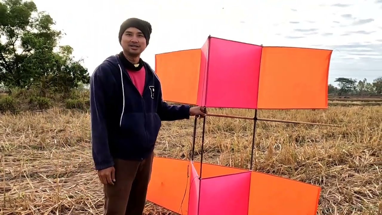 ว่าวเครื่องบินเมตร70เซน ลมหนาว ซอดแจ้ง เมืองร้อยเอ็ด @อ้ายด้าคืนถิ่น ดินอีสาน