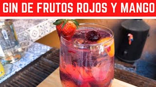 Gin tonic de frutos rojos con mango en casa - YouTube
