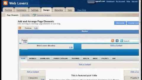 Installing Or Changing Blogger Template