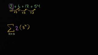 Writing geometric series in sigma notation