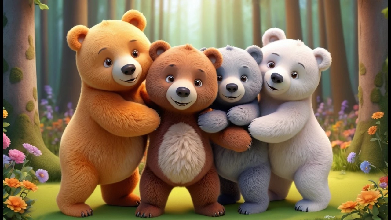 Vijf Kleine Beertjes Knuffel, Knuffel | Lief Slaapliedje & Leren Tellen