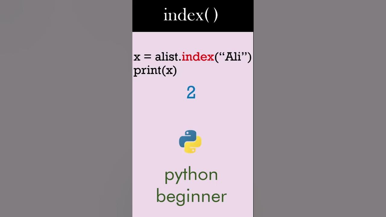 Python List Indexing | Simple Tutorial | #Shorts - YouTube