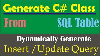 MS SQL SERVER Table To C# Class | Mansoor Anwar |(Urdu /Hindi)