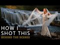 Bridal photoshoot at a WATERFALL // How to take long exposure portraits with off camera flash