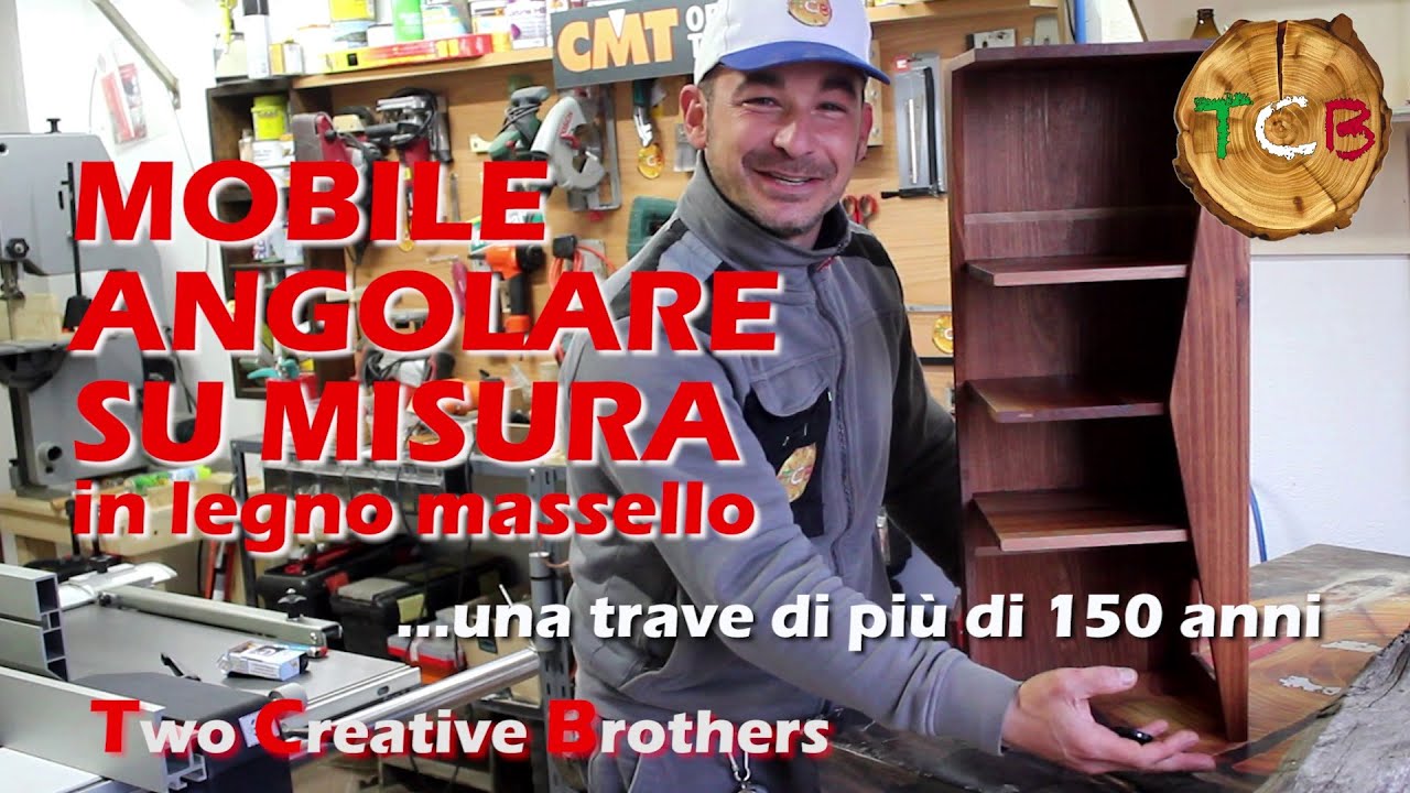 Mobile angolare su misura - in legno massello - FAI DA TE