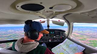 Piper Warrior PA28. My First Ever STUDENT SOLO Cross Country Flight! KPTKKBAXKPTK.