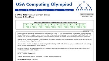 USACO Bronze 2016 February | 1 : Mix Milk (3 Pails) - Simple Simulation Explained | Python | C++