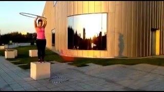 Hooping under a beautiful sunset