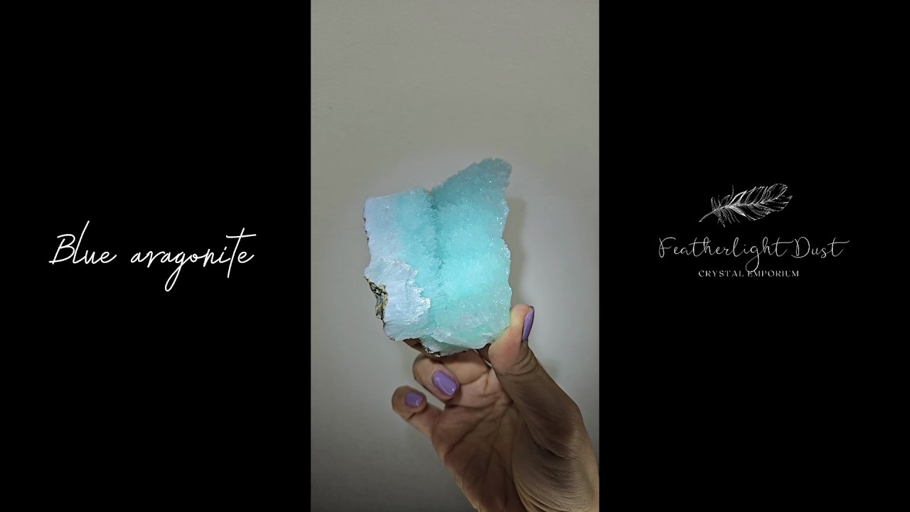 Blue aragonite needle cluster - AR50