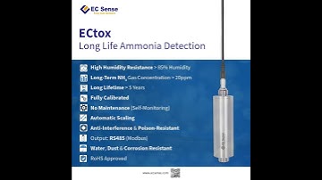 ECtox - LONG LIFE AMMONIA Gas Sensor Device #gassensors