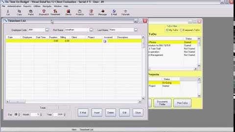 OnTimeOnBudget - Timesheet