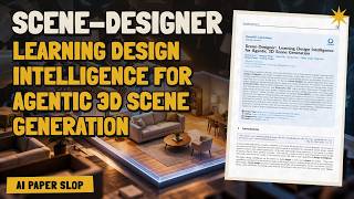 Scene-Designer: Learning Design Intelligence for Agentic 3D Scene Generation (Oct 2026)