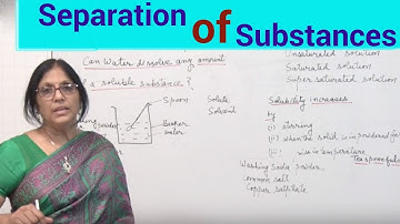 Separation of substances (Can water dissolve any amount )