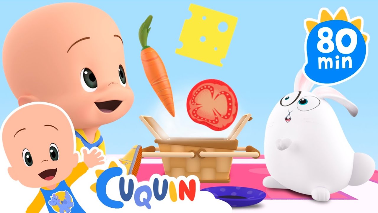 Piquenique da bolhas 🥪🥕 Aprenda sobre alimentos, cores e mais com Cuquin | Vídeos educativos