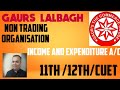 NON TRADING ORGANISATION (INCOME AND EXPENDITURE) {11TH ISC} (12TH CBSE ) {CUET } (CA FOND} {B.COM )