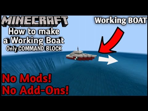 How to make a Working Boat in Minecraft | MCPE, Bedrock Edition, Xbox, Windows 10 (No Mods)