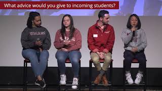 What advice would you give to incoming students? - UMass Amherst Student Question and Answer Panel