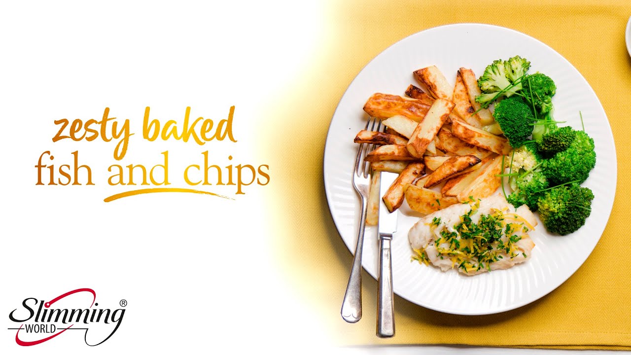Slimming World Syn Free zesty baked fish and chips - Full recipe and ...