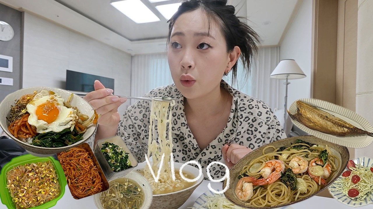 한식 집 밥 해 먹는 신혼 일상 브이로그 🍚👩🏻‍❤️‍👨🏻ㅣ첫 스타우브 언박싱, 월초 반찬 쟁이기, 봄 나물 가득 , 냉이파스타, 비빔밥, 크라이오소닉프로 홈케어 관리 까지!